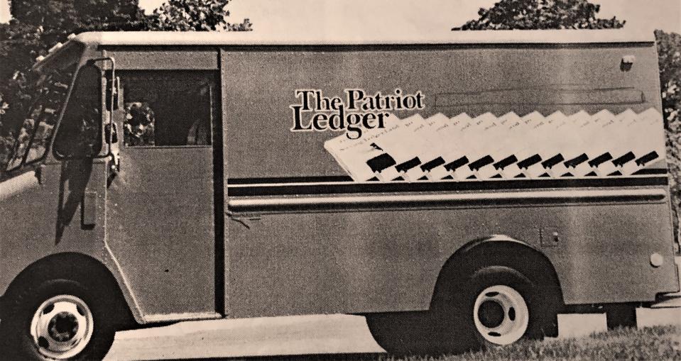 A Patriot Ledger delivery truck in the 1990s.
