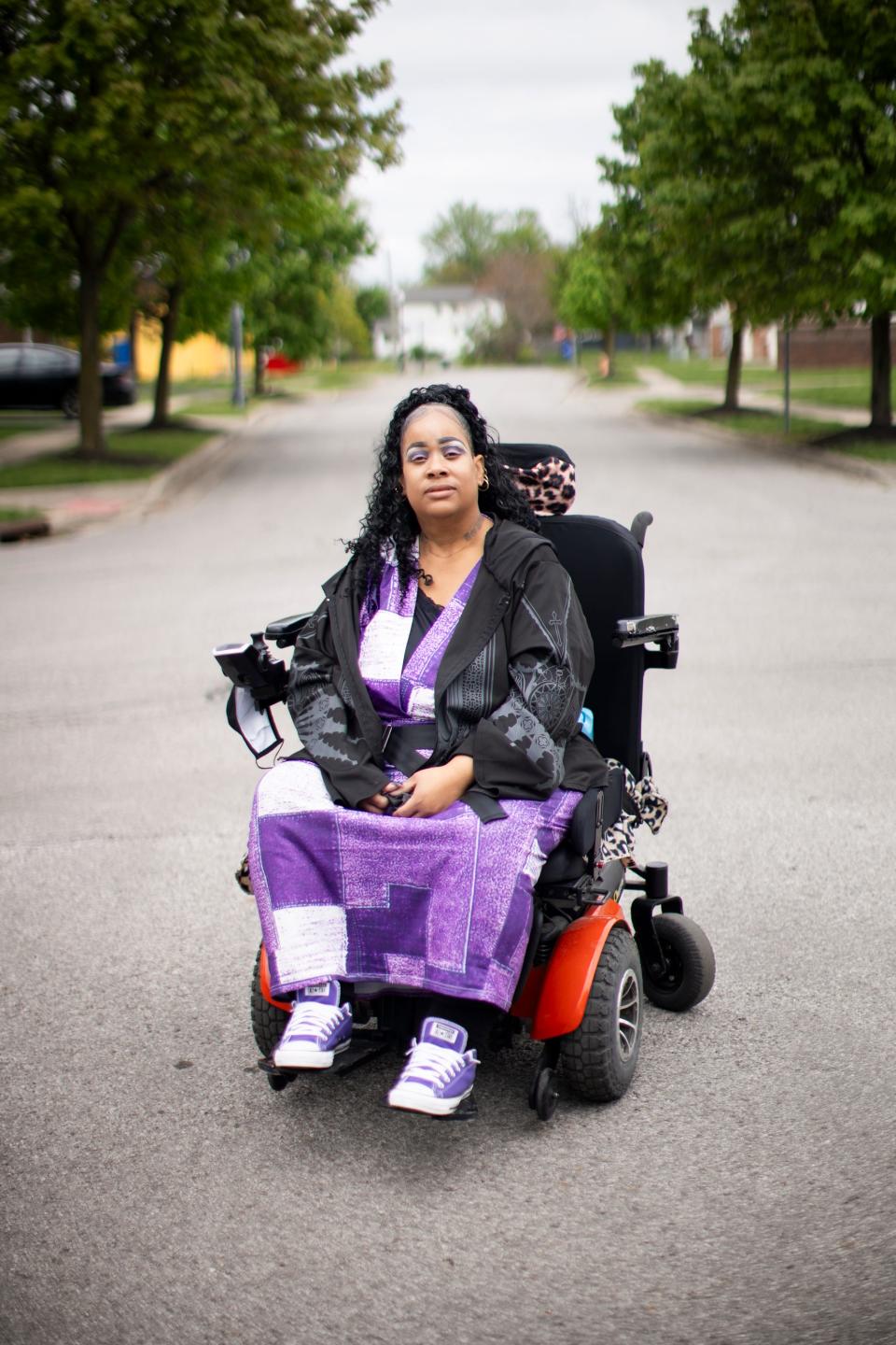 Shelisa Nicole Williams, who lives in South Linden, gets around her neighborhood via wheelchair. That can be difficult given there are gaps in sidewalks and areas without sidewalks at all. Often, it means she must use the street instead of sidewalks and she said she has nearly been hit on several occasions.