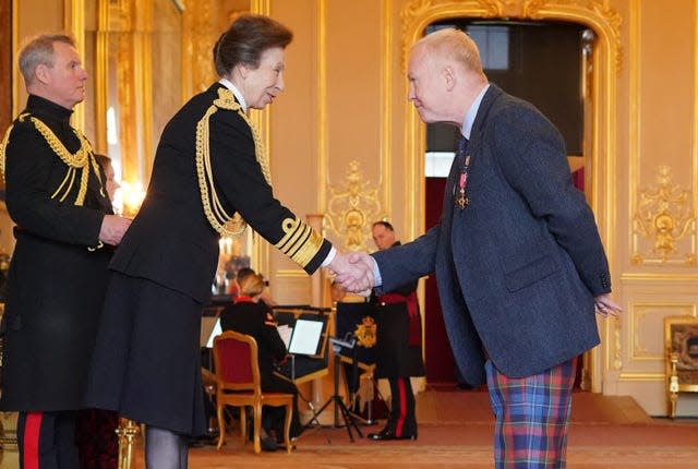 Alex McLeish talks to the Princess Royal