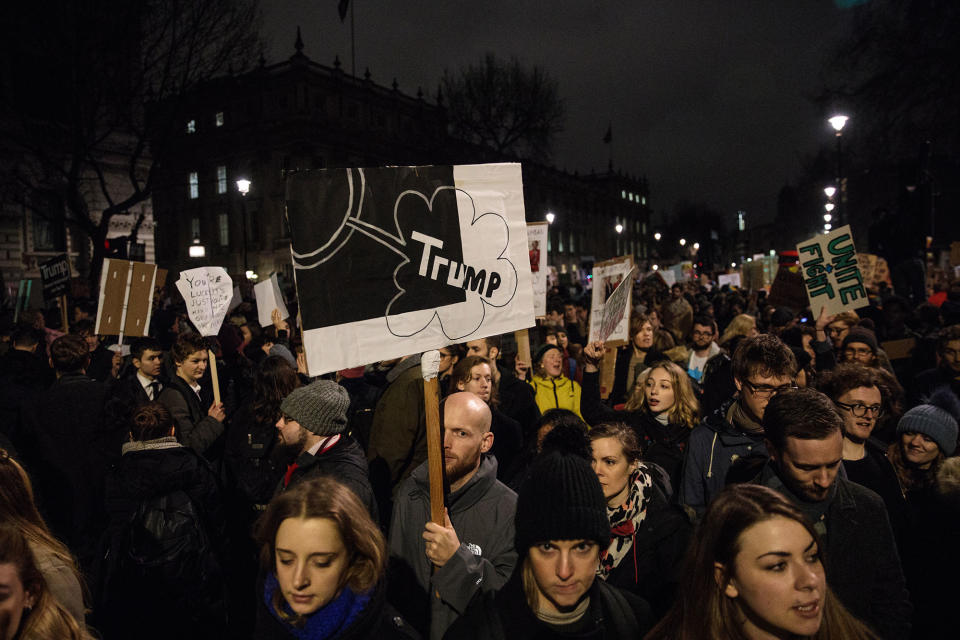 UK protests erupt over Trump’s Muslim travel ban