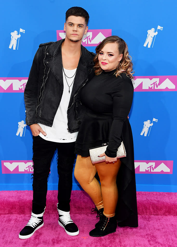 <p><em>Teen Mom OG</em> couple Tyler and Catelynn made it a date night. Let’s hope they didn’t run into Farrah… (Photo: Nicholas Hunt/Getty Images for MTV) </p>