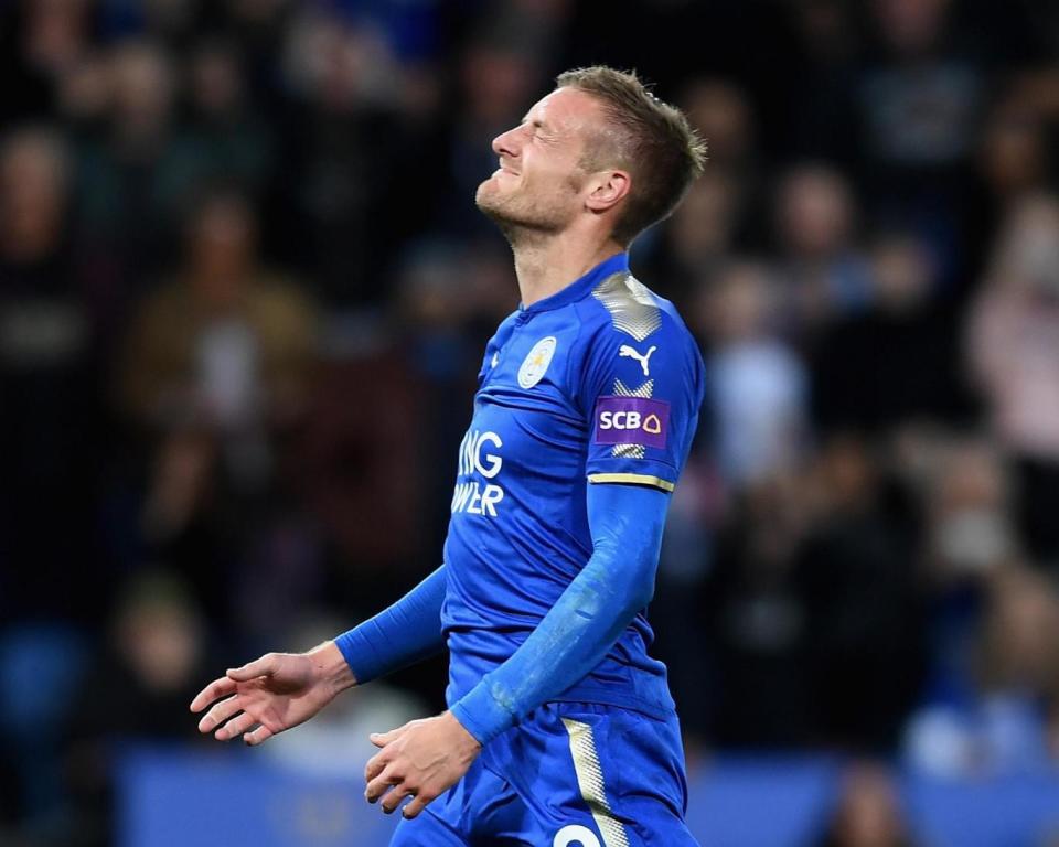 Jamie Vardy missed the chance to make it 3-3 from the penalty spot (Getty Images)