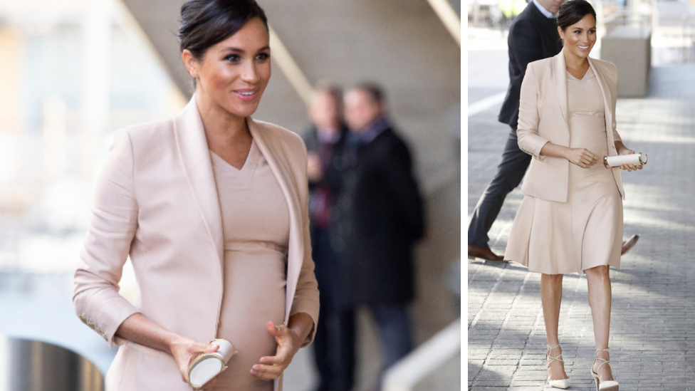 Meghan Markle returns to her acting roots in a designer outfit