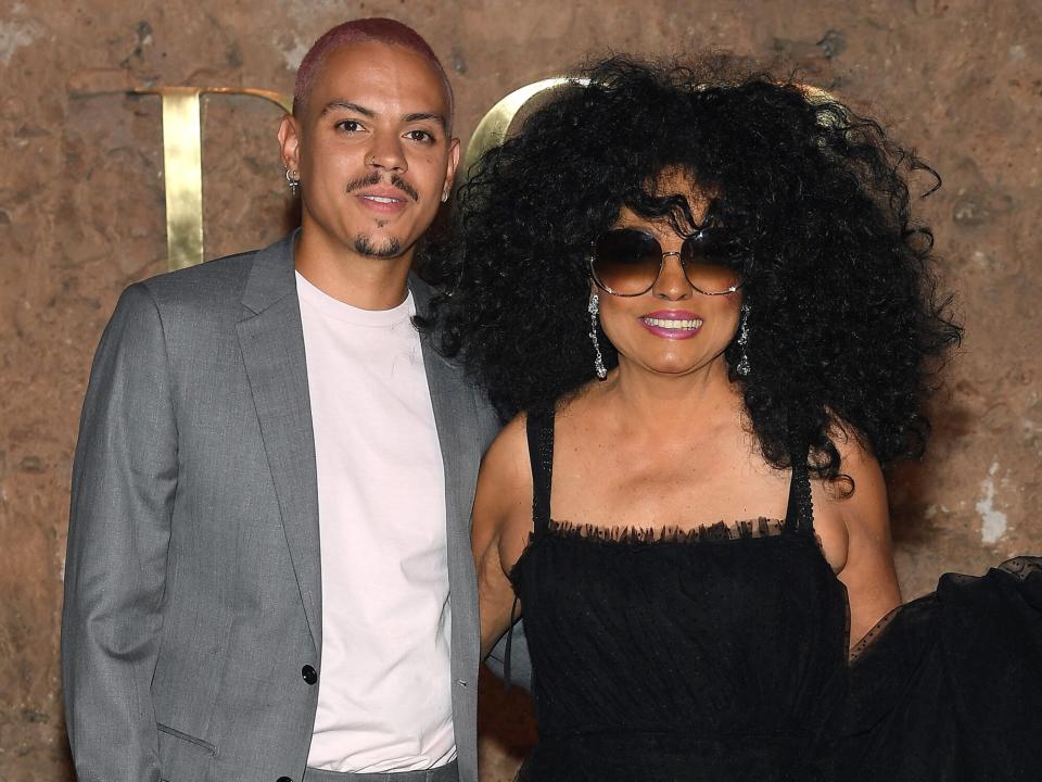 Evan Ross and Diana Ross attend the Christian Dior Couture S/S20 Cruise Collection on April 29, 2019 in Marrakech, Morocco