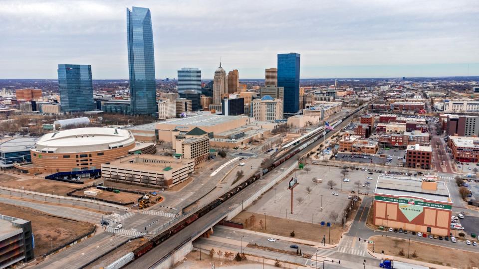 The proposed site of new hotel development west of the U-Haul building in Oklahoma City, Okla. on Monday, Feb. 20, 2023.