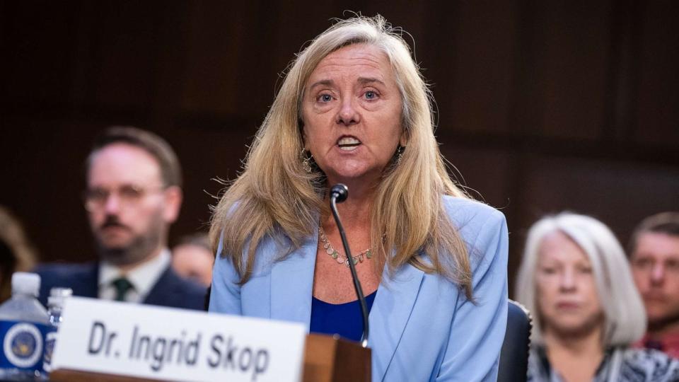 PHOTO: In this April 26, 2023, file photo, Dr. Ingrid Skop, vice president and director of medical affairs, Charlotte Lozier Institute, testifies during a Senate Judiciary Committee hearing in Washington, D.C. (Tom Williams/CQ Roll Call via Newscom, FILE)