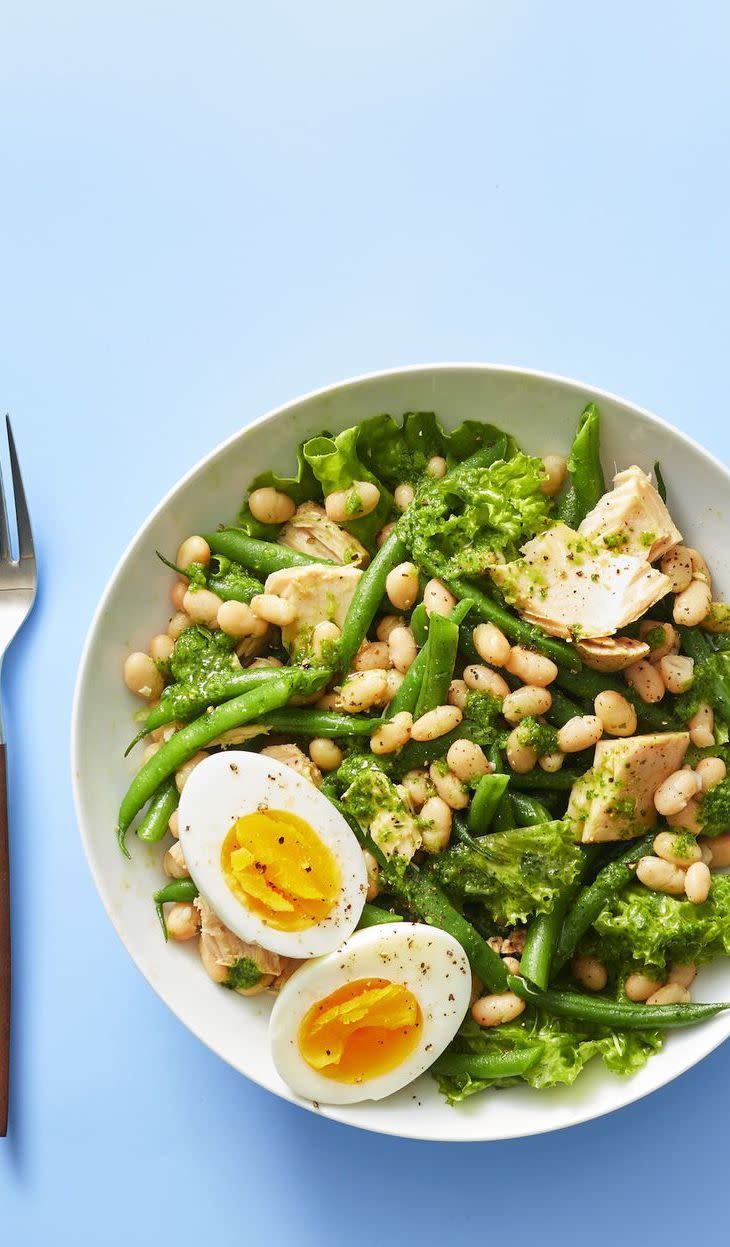 White Bean and Tuna Salad With Basil Vinaigrette