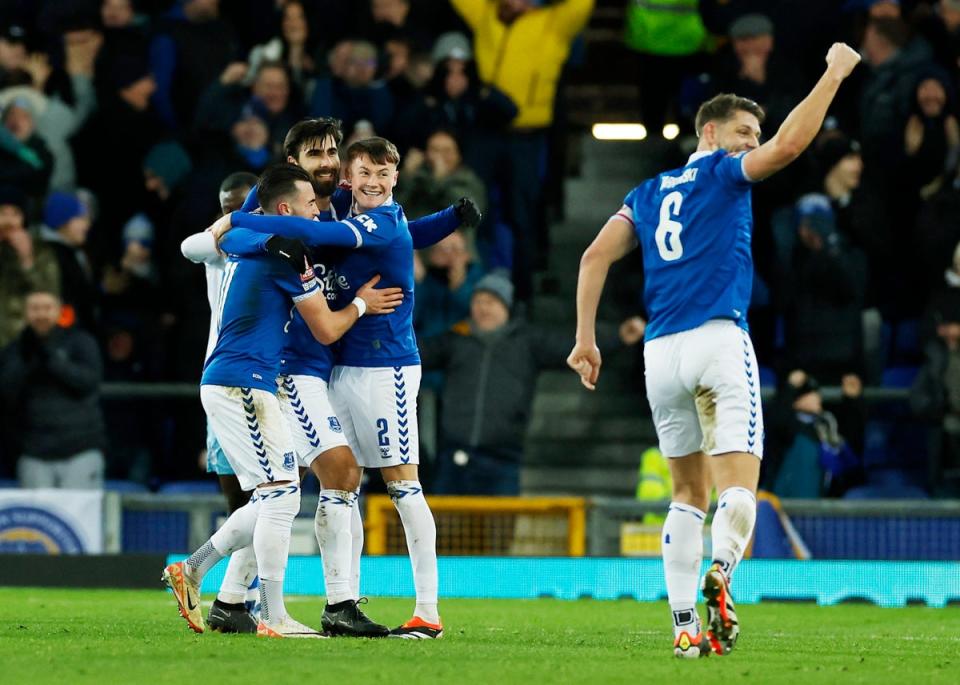 Everton beat Crystal Palace at Goodison Park in the FA Cup last month (Action Images via Reuters)