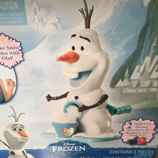 Un Olaf que hace hielo triturado con sabor