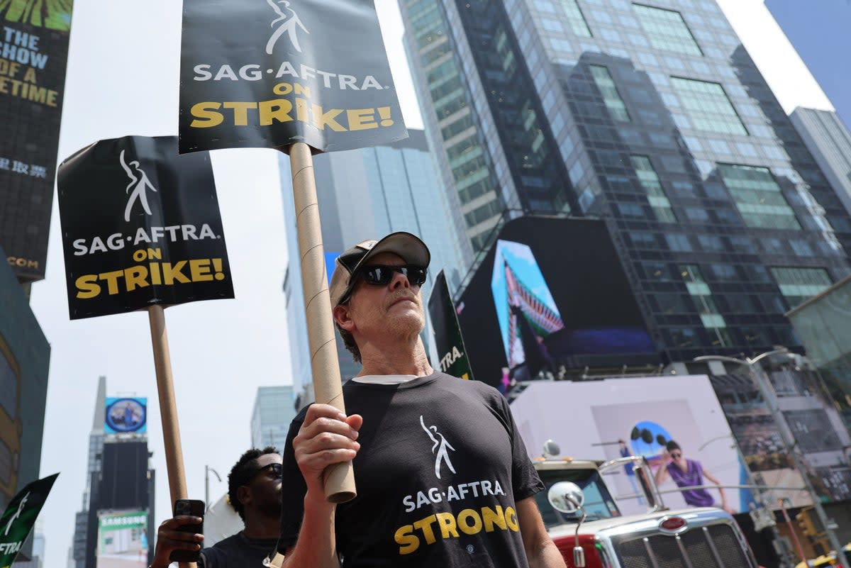 There are currently writers and actors’ strikes in America, which have been fuelled by the studio’s use of AI to replace human actors (Getty Images)