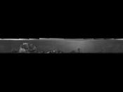 This is the first 360-degree panoramic view from NASA's Curiosity rover on Mars as seen by its mast navigation cameras. The fuzzy photos on the ends are lower-resolution. Scientists expect a high-res version of the image in upcoming days.