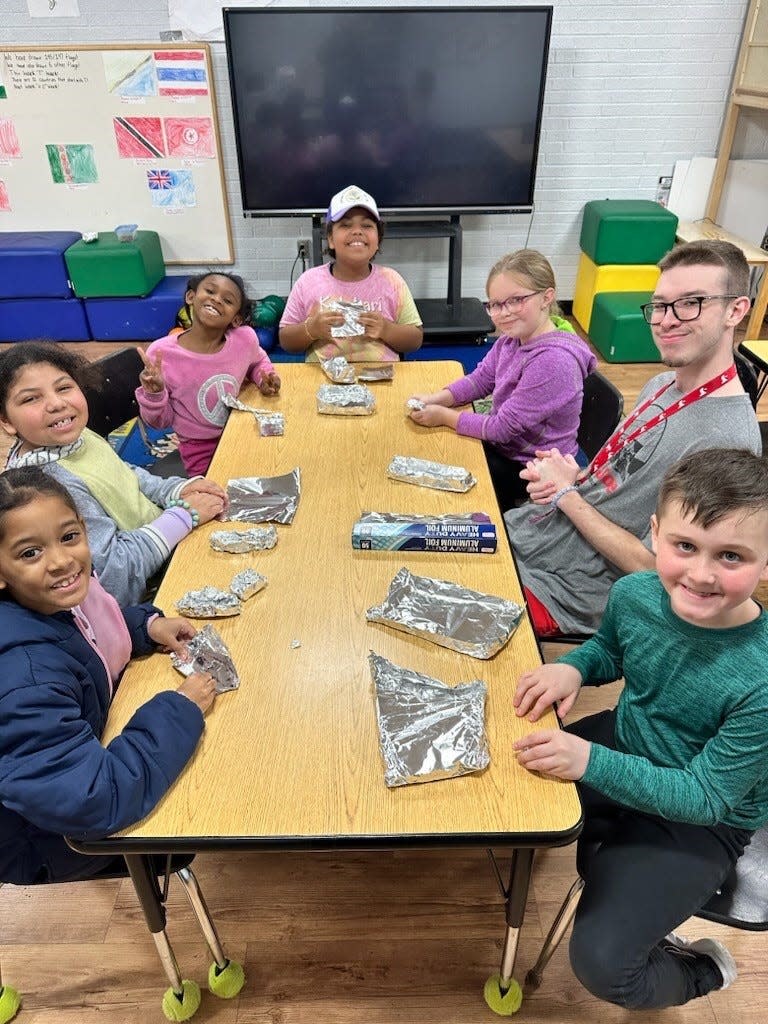 Children in Monroe Family Y’s Before & Afterschool Care Program worked on a STEM project. Registration has begun for this year's program.