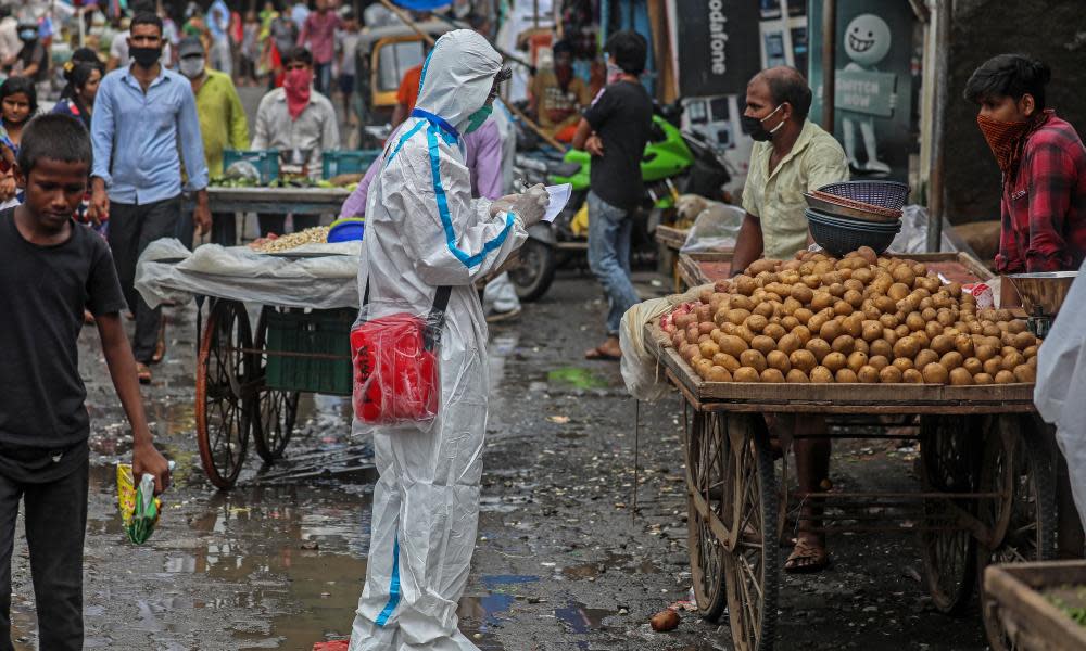 <span>Photograph: Divyakant Solanki/EPA</span>