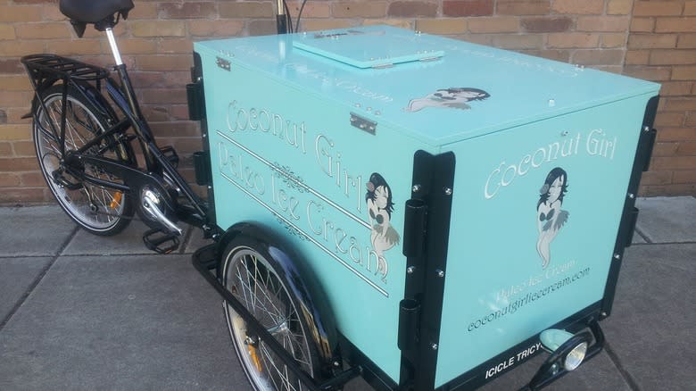 Coconut Girl Ice Cream bicycle cart