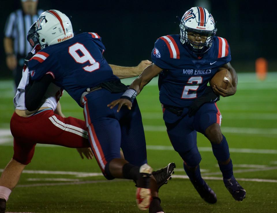 Wakulla defeated Bishop Kenny, 52-24, on Nov. 12, 2021, at JD Jones Stadium in FHSAA Class 5A Region 1 quarterfinals. They will face Raines in semifinals.