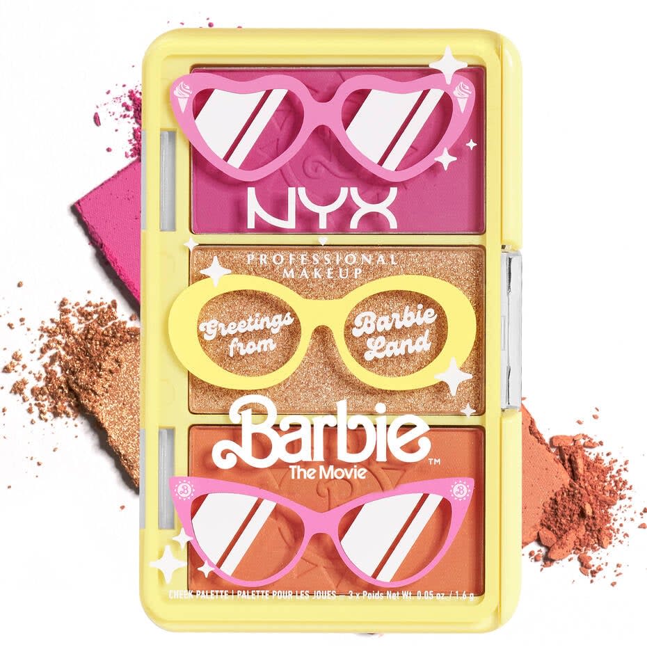 <p><a href="https://go.redirectingat.com?id=74968X1596630&url=https%3A%2F%2Fwww.nyxcosmetics.com%2Fface%2Fblush%2Fbarbie-on-the-go-cheek-palette%2FNYX_1067.html&sref=https%3A%2F%2Fwww.seventeen.com%2Ffashion%2Fg40656779%2Fbarbiecore-barbie-pink-fashion-trend%2F" rel="nofollow noopener" target="_blank" data-ylk="slk:Shop Now;elm:context_link;itc:0;sec:content-canvas" class="link ">Shop Now</a></p><p>BARBIE On The Go Cheek Palette</p><p>$12.00</p><p>nyxcosmetics.com</p>