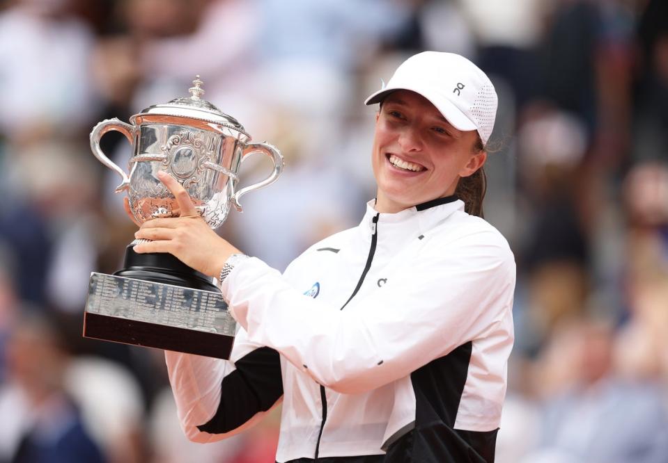 Iga Swiatek lifts her third French Open title in four years  (Getty Images)