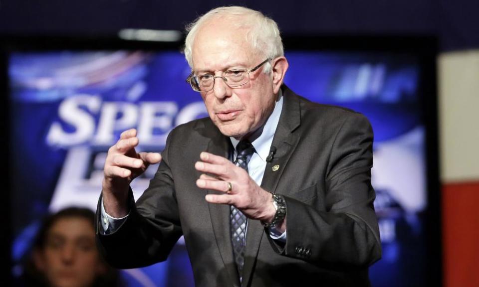 Sanders speaks at a Fox News town hall in Detroit in March 2016.