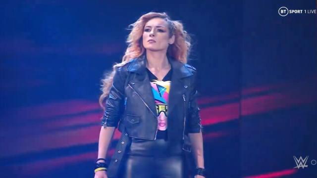 Becky Lynch makes her way to the ring to battle in the 'War Games' match at  WWE's 'Survivor Series', Chicago-Illinois, Fall 2023…