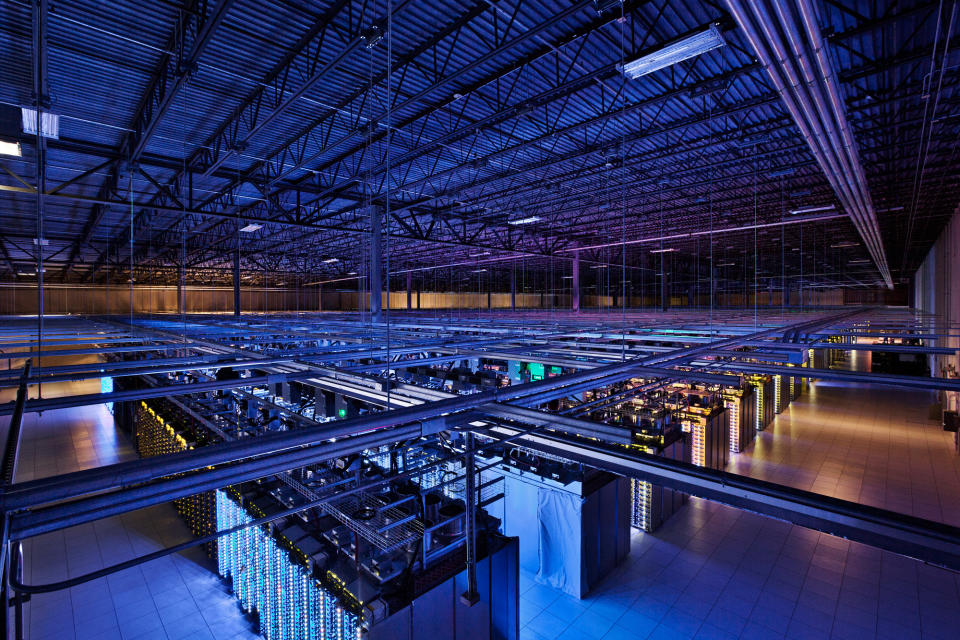 Interior of a Google data center