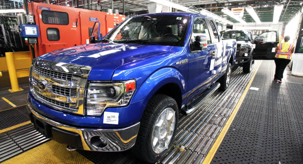 Ford Dearborn Truck Plant Builds New 2014 F-150 Trucks