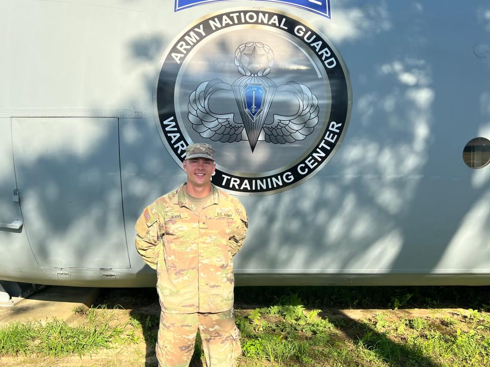 Rockford's Jacob Rans smiles shortly before graduating from the U.S. Army Air Assault School in Fort Benning, Georgia, on June 3, 2022.