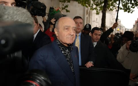 Mohammed Al Fayed is pictured at the start of the inquest into Diana and Dodi's death in 2007. - Credit:  Geoff Pugh