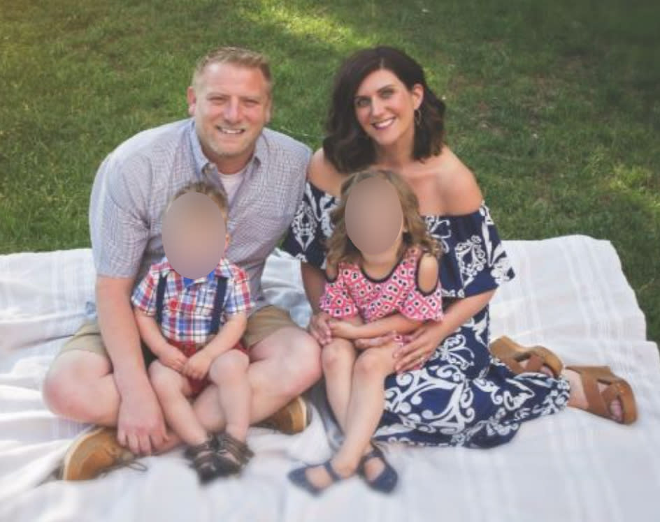 Kevin Corbin pictured with his wife and two children. Source: GoFundMe/kevin-corbin-family-children