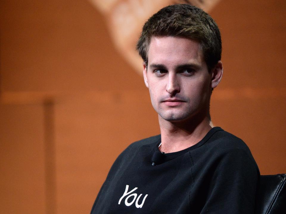 Snapchat CEO Evan Spiegel Credit: Getty/Michael Kovac