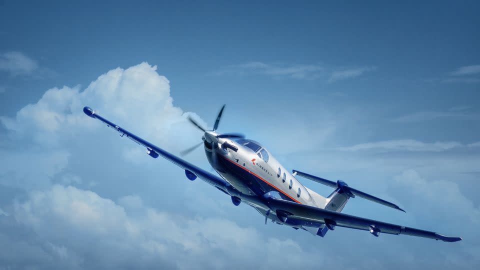 KinectAir says it uses turbo-prop and piston-engine aircraft which are more fuel-efficient than jets. - KinectAir