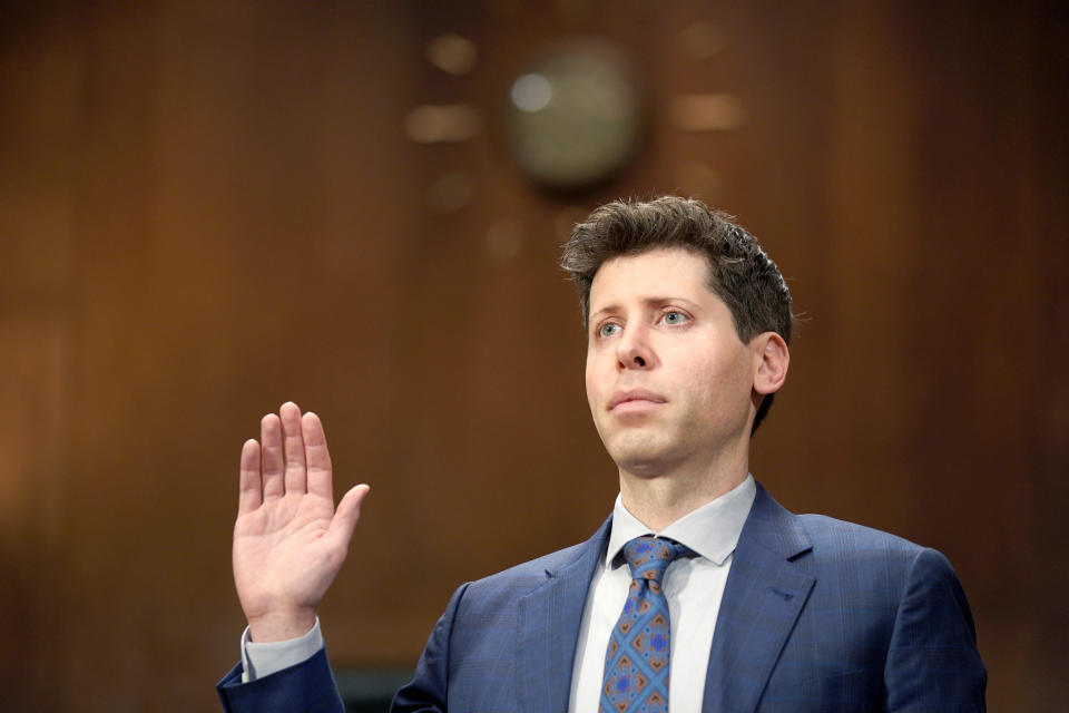 OpenAI CEO Sam Altman testifies before a Senate Judiciary Privacy, Technology & the Law Subcommittee hearing titled 'Oversight of A.I.: Rules for Artificial Intelligence' on Capitol Hill in Washington, U.S., May 16, 2023.  REUTERS/Elizabeth Frantz