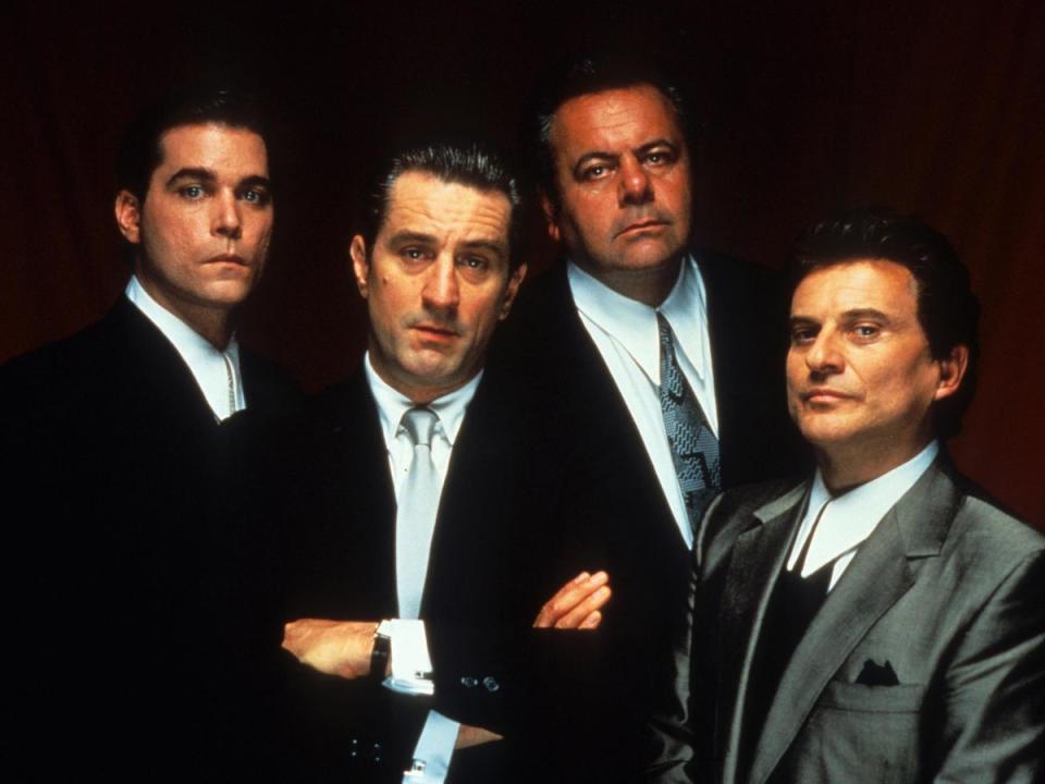38. Goodfellas (1990): Martin Scorsese had strict rules for the soundtrack to his film Goodfellas: each song had to have been around during the time in which the scene was set, and the tracks had to make some kind of comment on the scene or character in question “in an oblique way”. A staggering 48 songs are heard during the film, including classics by Dean Martin, Fred Astaire and The Drifters, Sid Vicious, The Who and The Rolling Stones. One of the most unforgettable moments is when Bobby Darin’s “Beyond the Sea” plays as the Wise Guys cook dinner, which was “always a big thing” in prison. (2012 Getty Images)