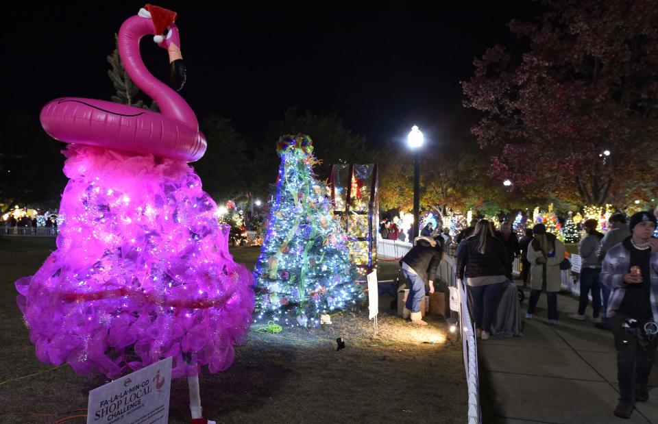 In this photo from Nov. 21, 2022, the Tinsel Trail opens in Government Plaza. The 2023 edition opens at 5:30 p.m. Nov. 27