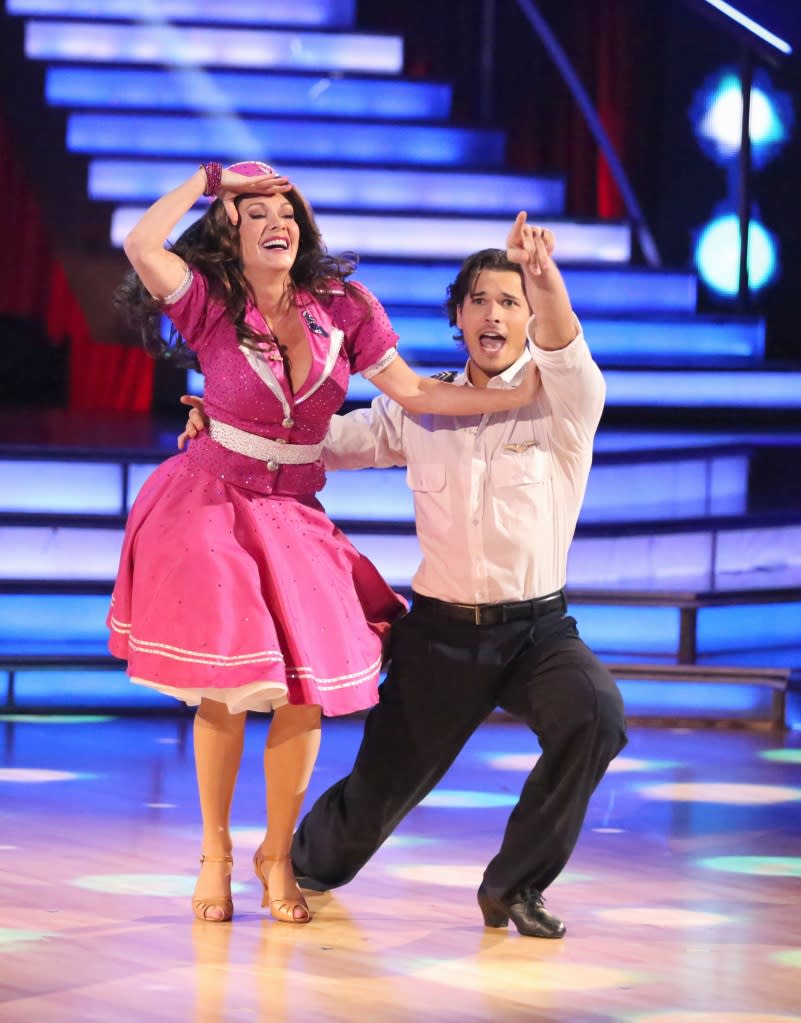 DANCING WITH THE STARS – “Episode 1602” – The competition heats up on “Dancing with the Stars” as the celebrities take on new dance routines and fight for survival, MONDAY, MARCH 25 (8:00-10:02 p.m., ET). The couples will be performing a Jive, Quickstep or Jazz routine. Photos by Adam Taylor / Walt Disney Television via Getty Images LISA VANDERPUMP, GLEB SAVCHENKO