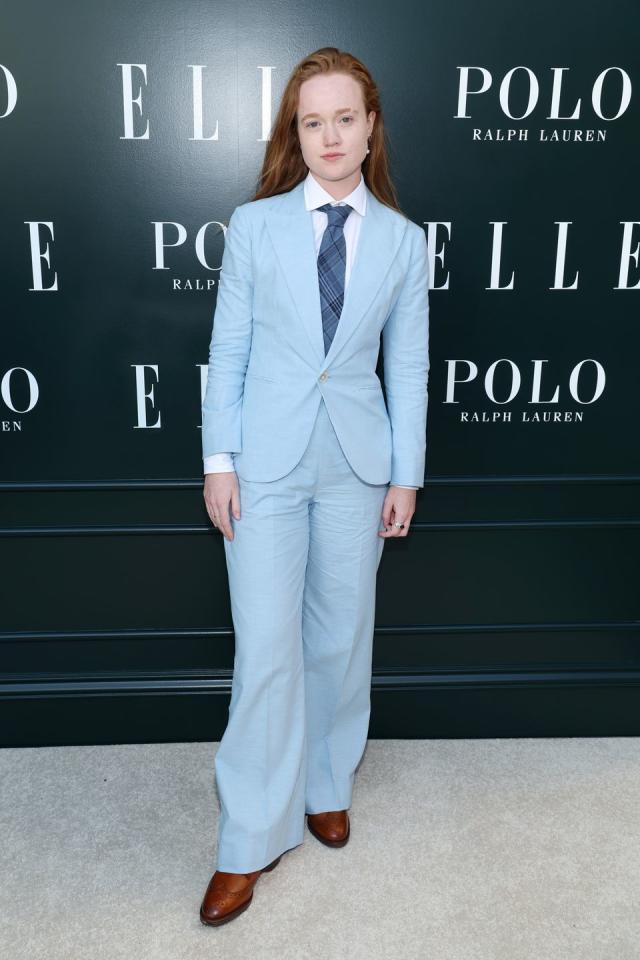 Ralph Lauren on X: Well tailored: the strength of a good women's suit,  modeled here in @ELLEmagazine  / X