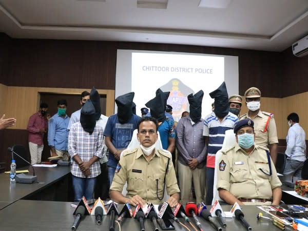 S Senthil Kumar, Superintendent of Police (SP) Chittoor during a press conference (Photo/ANI)