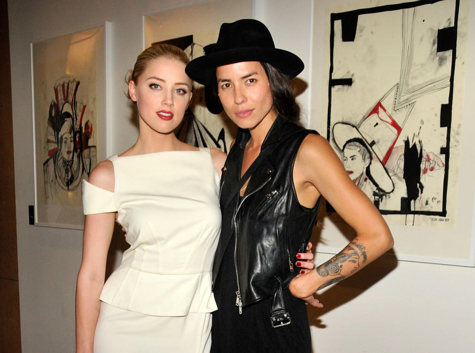 Amber Heard and then-girlfriend Tasya Van Ree, an artist and photographer, at Van Ree's  "Distorted Delicacies" exhibit in June 2011 in New York City.