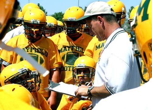 Aug 29, 2007 Mayfield football coach Michael Bradley.