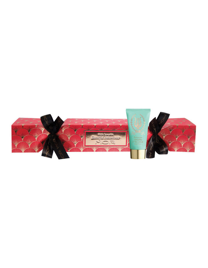 <p>This heavenly scented hand cream is much better than the plastic gifts you usually get in Christmas crackers. Source: <a rel="nofollow noopener" href="https://www.myer.com.au/p/beautiful-bohemienne-hand-cream-cracker-640878220" target="_blank" data-ylk="slk:Myer;elm:context_link;itc:0;sec:content-canvas" class="link ">Myer</a> </p>