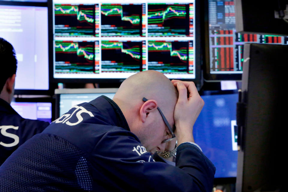 Stocks were selling off on Tuesday afternoon with the slide accelerating throughout the day. (AP Photo/Richard Drew)