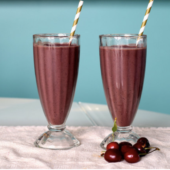 Post-workout snacking has never tasted better. Recipe: Chocolate and Cherry Protein Shake