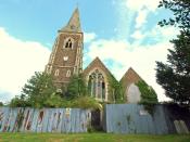 The listed church building, which was abandoned 20 years ago, now has rotting wooden floors, a crumbling exterior, and a weathercock which was damaged by a low-flying Chinook from a nearby base. (David Robarts/The Victorian Society)