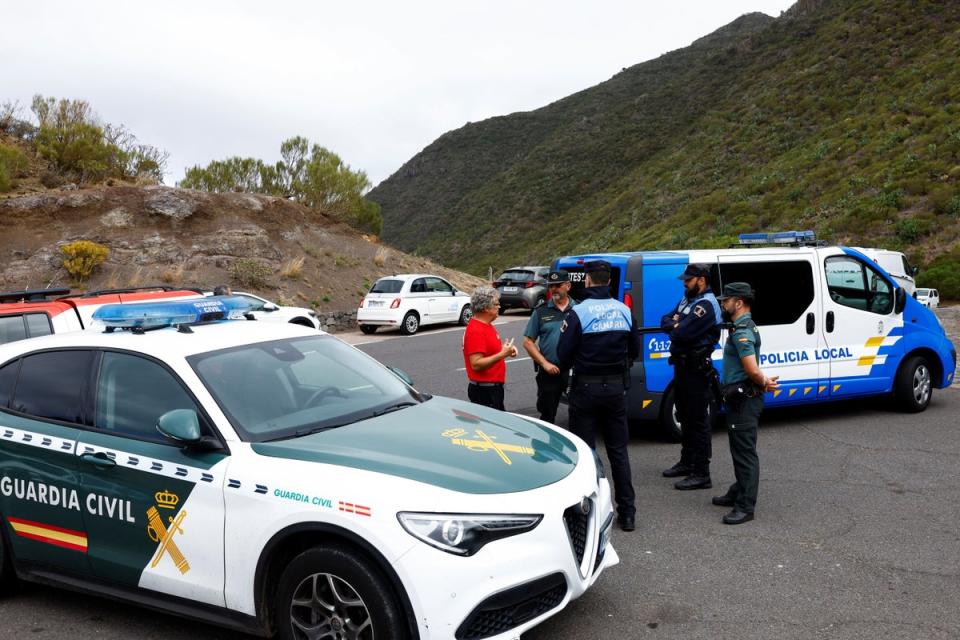 Guardia Civil mounted a huge manhunt using helicopters, drones and search dogs (REUTERS)