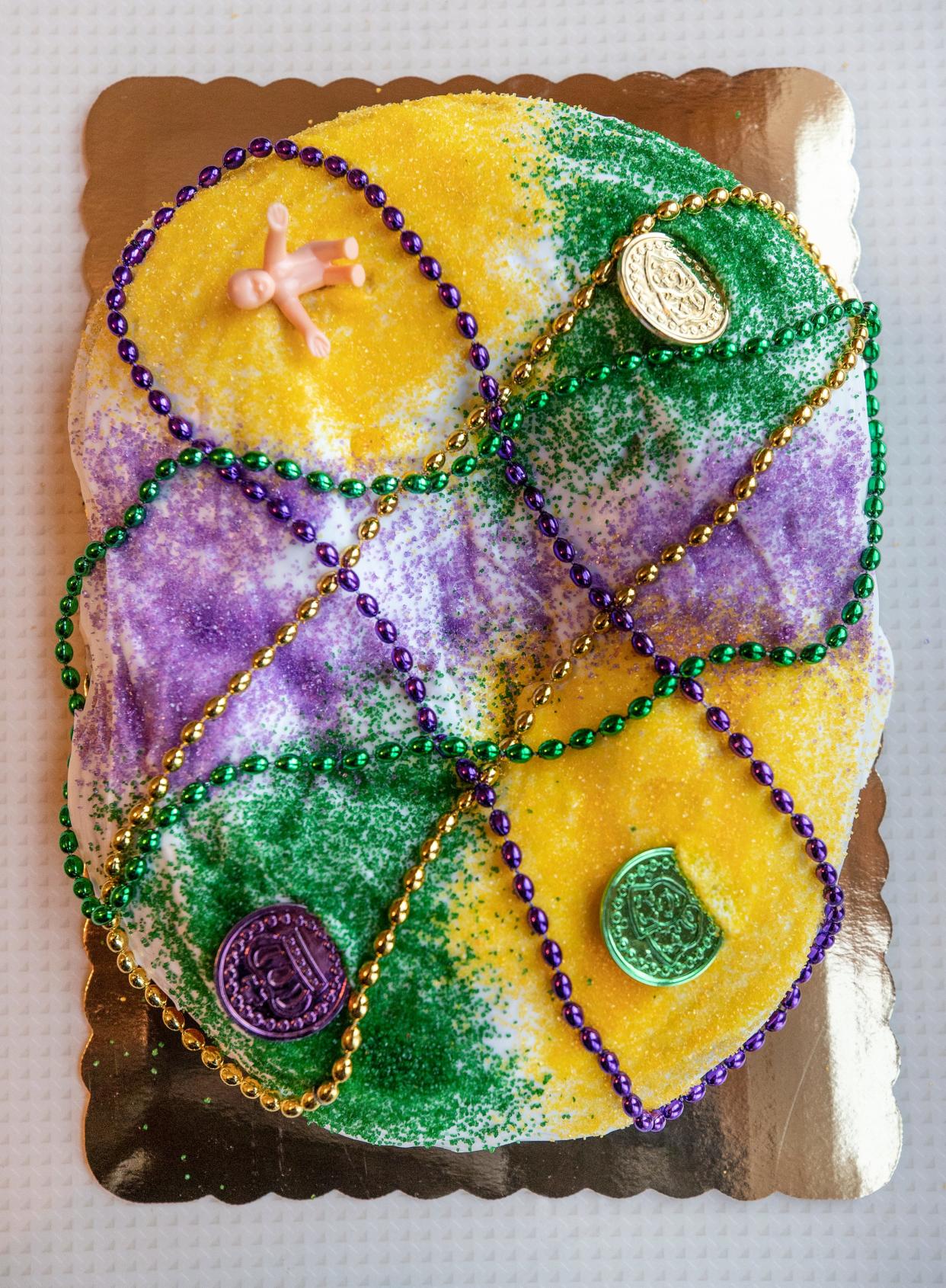 Nord's Bakery's king cake, for the Mardi Gras season. Jan. 29, 2021