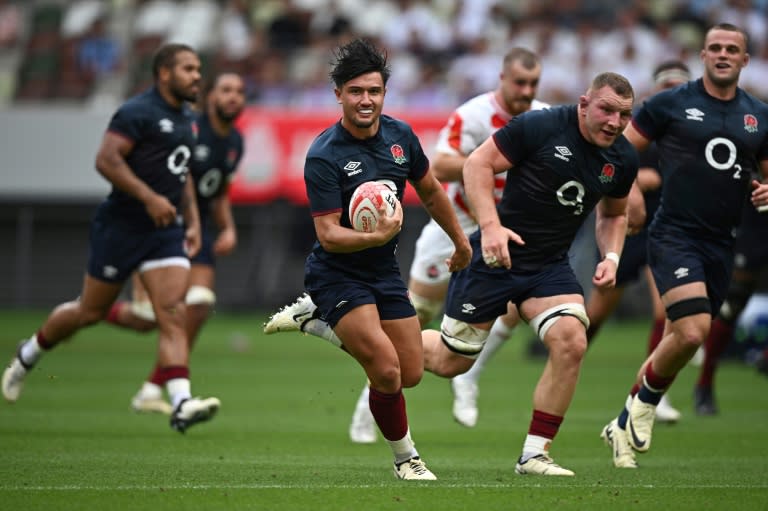 Marcus Smith scored a first-half try as <a class="link " href="https://sports.yahoo.com/soccer/teams/england-women/" data-i13n="sec:content-canvas;subsec:anchor_text;elm:context_link" data-ylk="slk:England;sec:content-canvas;subsec:anchor_text;elm:context_link;itc:0">England</a> beat <a class="link " href="https://sports.yahoo.com/soccer/teams/japan-women/" data-i13n="sec:content-canvas;subsec:anchor_text;elm:context_link" data-ylk="slk:Japan;sec:content-canvas;subsec:anchor_text;elm:context_link;itc:0">Japan</a> in Tokyo (Philip FONG)