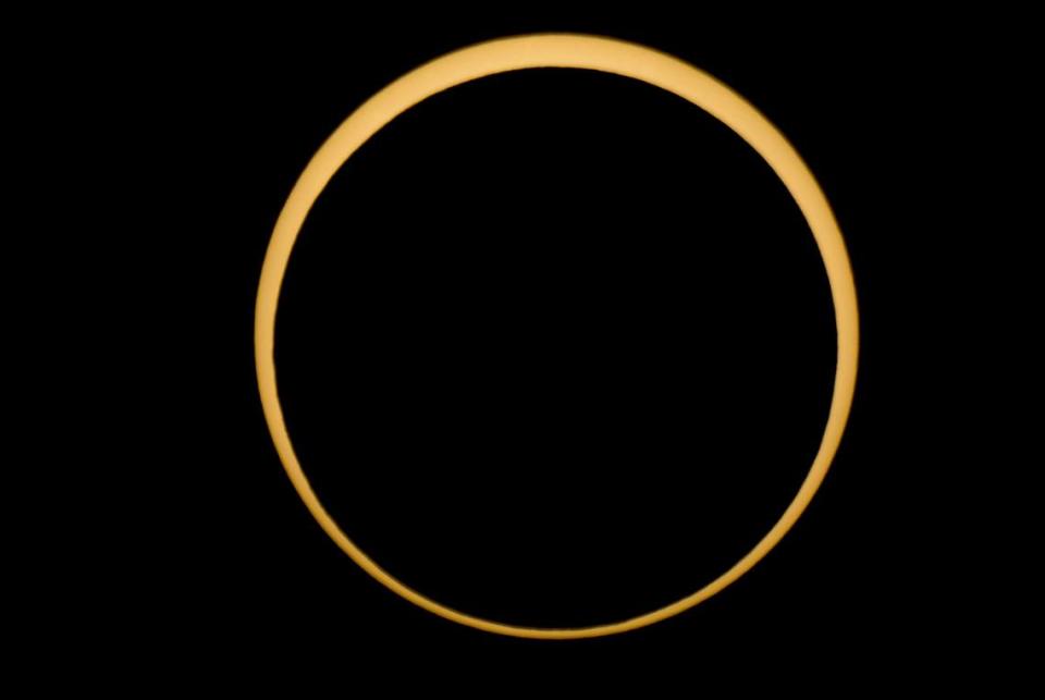 An annular solar eclipse near McCloud in California on May 20, 2012. Randall Benton/Sacramento Bee file