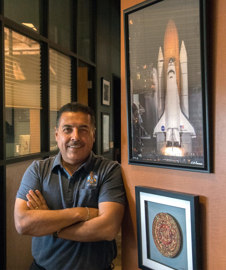 Astronaut Jose Hernandez of Stockton poses for a photo in his offices at the Waterfront Warehouse in downtown Stockton on Aug. 23, 2019.