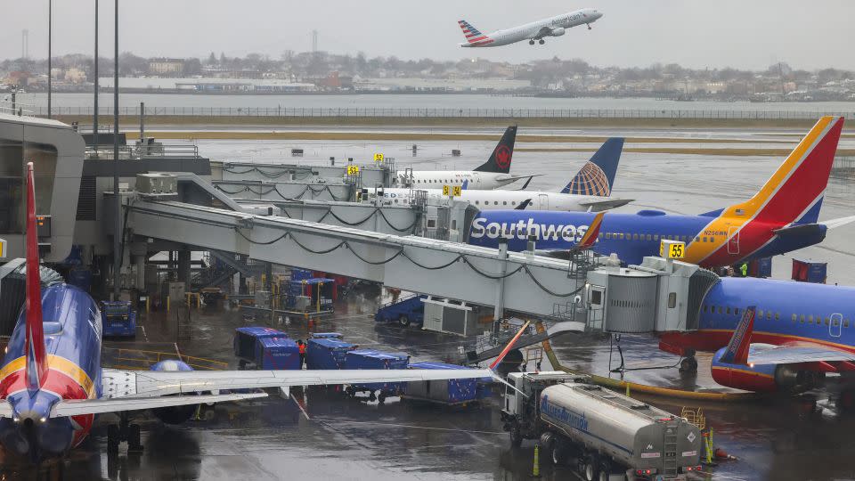 The airline industry says overall safety performance has risen by 48% over the past 10 years. - Charly Triballeau/AFP/Getty Images