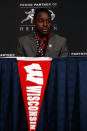 NEW YORK, NY - DECEMBER 10: Heisman Trophy finalist Montee Ball of the Wisconsin Badger speaks during a press conference at The New York Marriott Marquis on December 10, 2011 in New York City. (Photo by Jeff Zelevansky/Getty Images)
