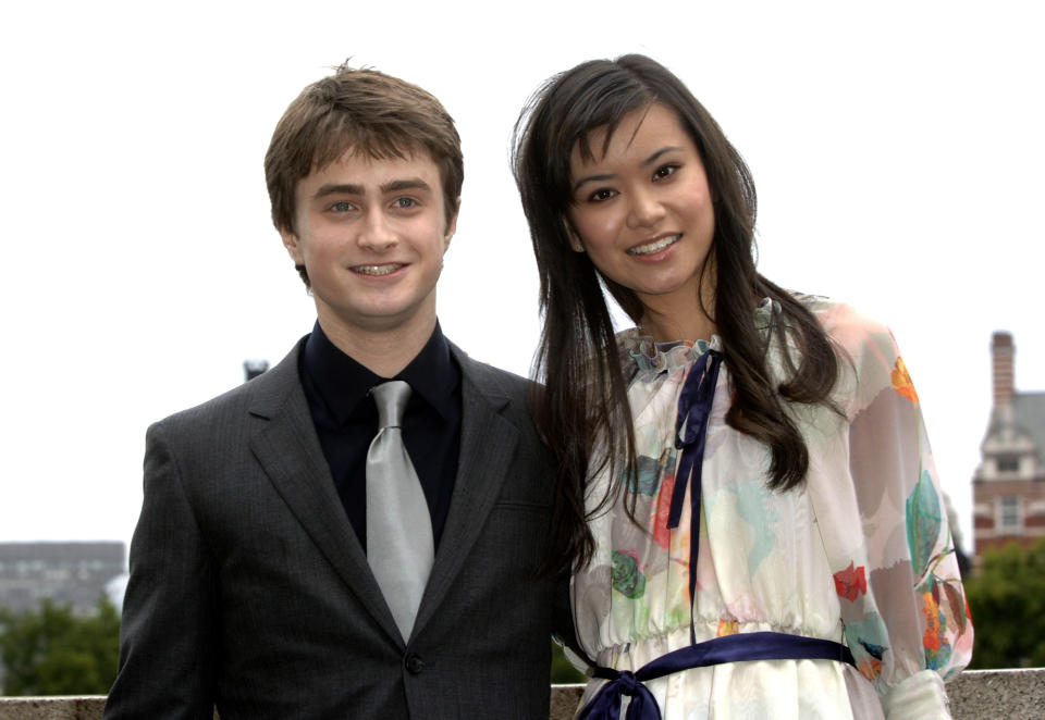 Actors Daniel Radcliffe and Katie Leung, during a photo call for the new &#39;Harry Potter and the Order of the Phoenix&#39; film at the Thames Terrace, County Hall in London, Monday June 25, 2007. (AP Photo/Anthony Harvey)